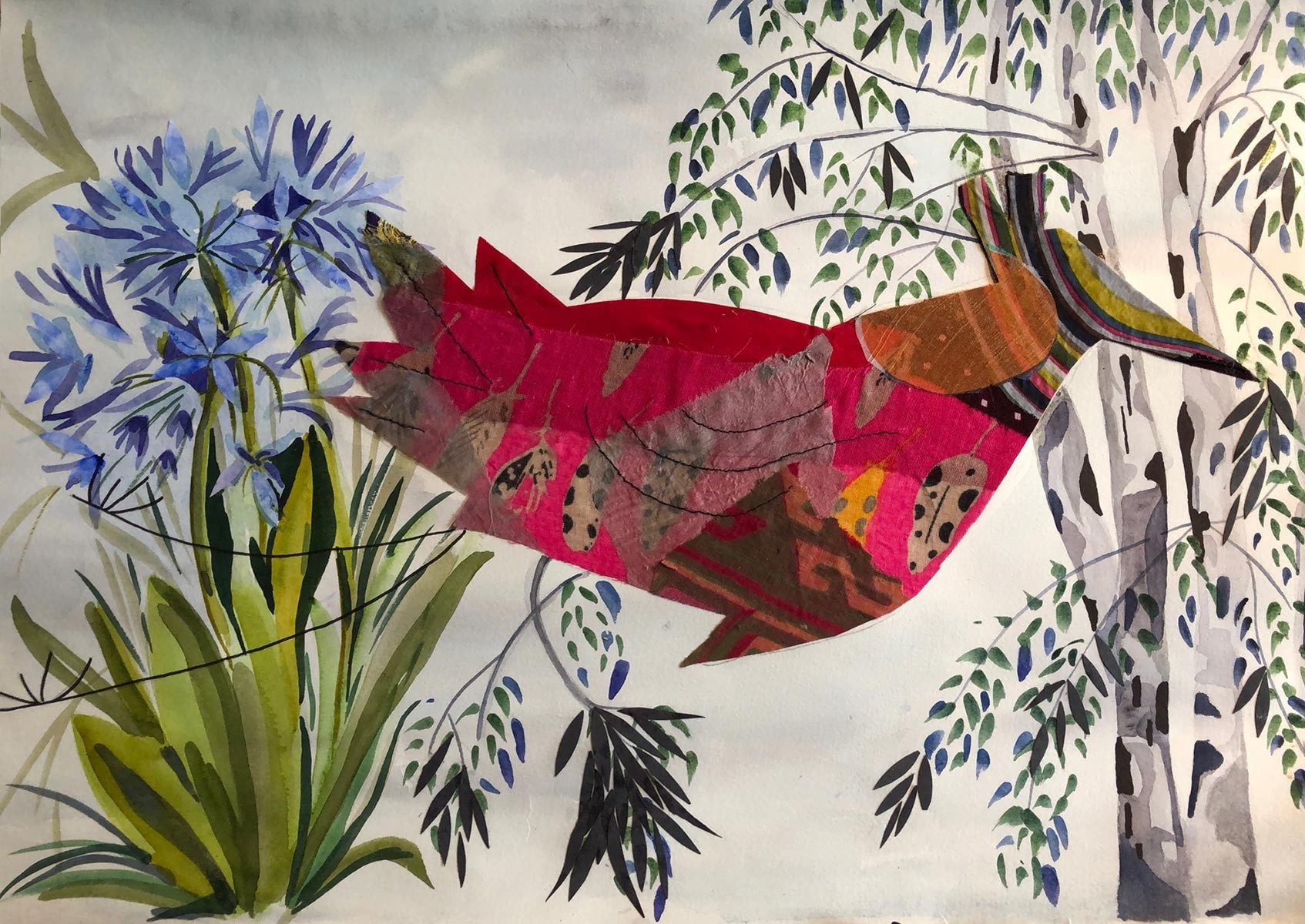 Exotic Bird — Collage — Moira Fraser Steele